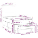 vidaXL sötétkék bársony rugós ágy matraccal 100 x 200 cm