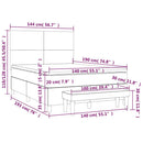 vidaXL sötétzöld bársony rugós ágy matraccal 140x190 cm