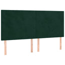 vidaXL sötétzöld bársony rugós ágy matraccal 180x200 cm