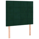 vidaXL sötétzöld bársony rugós ágy matraccal 80 x 200 cm