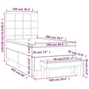 vidaXL sötétkék bársony rugós ágy matraccal 100 x 200 cm