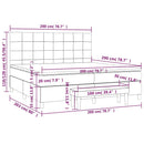 vidaXL sötétzöld bársony rugós ágy matraccal 200x200 cm