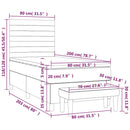 vidaXL sötétkék bársony rugós ágy matraccal 80 x 200 cm