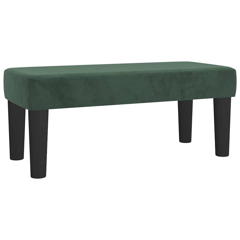 vidaXL sötétzöld bársony rugós ágy matraccal 90x190 cm