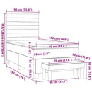 vidaXL sötétzöld bársony rugós ágy matraccal 90 x 200 cm