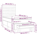 vidaXL sötétkék bársony rugós ágy matraccal 100 x 200 cm