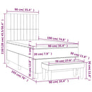 vidaXL sötétkék bársony rugós ágy matraccal 90x190 cm