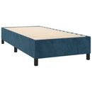 vidaXL sötétkék bársony rugós ágy matraccal 100 x 200 cm