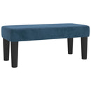 vidaXL sötétkék bársony rugós ágy matraccal 100 x 200 cm