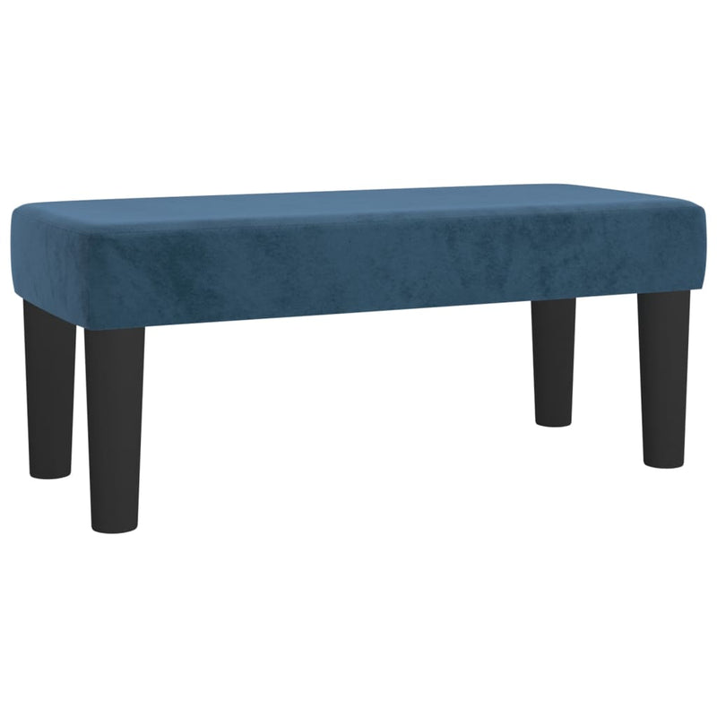 vidaXL sötétkék bársony rugós ágy matraccal 100 x 200 cm