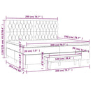 vidaXL sötétzöld bársony rugós ágy matraccal 200x200 cm