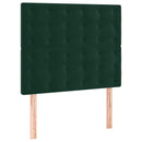 vidaXL sötétzöld bársony rugós ágy matraccal 80 x 200 cm