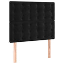 vidaXL fekete bársony rugós ágy matraccal 90x190 cm