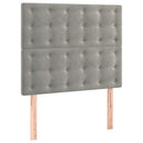vidaXL világosszürke bársony rugós ágy matraccal 90 x 200 cm