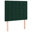 vidaXL sötétzöld bársony rugós ágy matraccal 90 x 200 cm