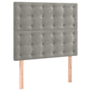 vidaXL világosszürke bársony rugós ágy matraccal 100 x 200 cm