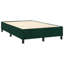 vidaXL sötétzöld bársony rugós ágy matraccal 120 x 200 cm