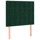 vidaXL sötétzöld bársony rugós ágy matraccal 120 x 200 cm