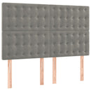 vidaXL világosszürke bársony rugós ágy matraccal 140x190 cm