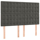 vidaXL sötétszürke bársony rugós ágy matraccal 140x190 cm