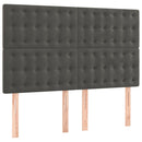 vidaXL sötétszürke bársony rugós ágy matraccal 140x200 cm