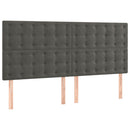 vidaXL sötétszürke bársony rugós ágy matraccal 160x200 cm