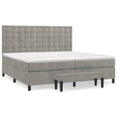 vidaXL világosszürke bársony rugós ágy matraccal 200x200 cm