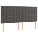 vidaXL sötétszürke bársony rugós ágy matraccal 200x200 cm