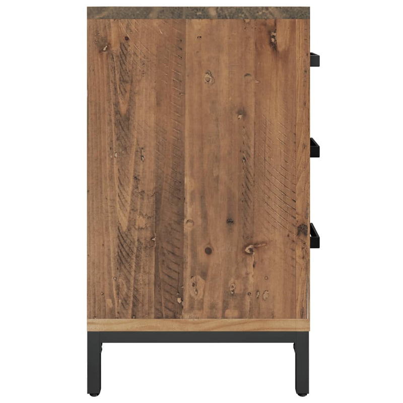 vidaXL 2 db tömör fenyőfa éjjeliszekrény 40x30x55 cm