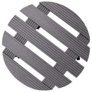 vidaXL 4 db szürke WPC kerekes növénytartó Ø30 x 7,5 cm