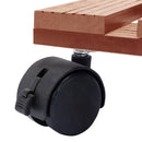 vidaXL 4 db barna kerekes növénytartó WPC 30x30x7,5 cm