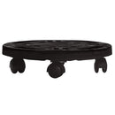 vidaXL 2 db fekete kerekes virágtartó átmérő 30 cm 170 kg