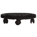vidaXL 5 db fekete kerekes virágtartó átmérő 30 cm 170 kg