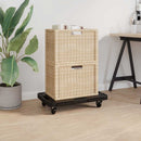 vidaXL 2 db fekete polipropilén kerekes szállítókocsi 58 x 38 x 12 cm