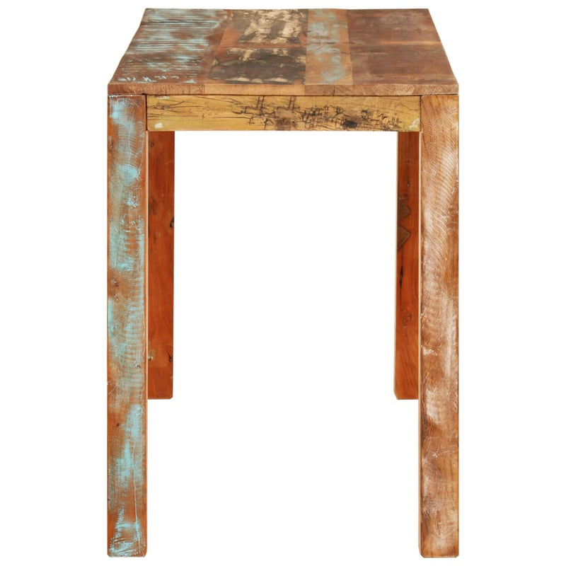vidaXL tömör újrahasznosított fa étkezőasztal 110 x 55 x 76 cm