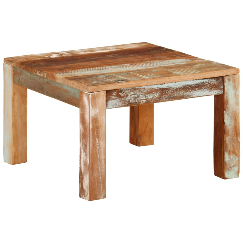 vidaXL tömör újrahasznosított fa dohányzóasztal 55 x 55 x 35 cm