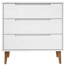 vidaXL MOLDE fehér tömör fenyőfa fiókos szekrény 80 x 40 x 80 cm