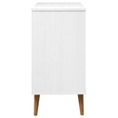 vidaXL MOLDE fehér tömör fenyőfa fiókos szekrény 80 x 40 x 80 cm