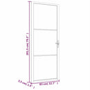 vidaXL fekete ESG üveg és alumínium beltéri ajtó 83 x 201,5 cm