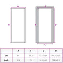 vidaXL fekete ESG üveg és alumínium beltéri ajtó 83 x 201,5 cm
