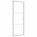 vidaXL fehér ESG üveg és alumínium beltéri ajtó 76 x 201,5 cm