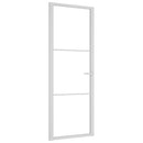 vidaXL fehér ESG üveg és alumínium beltéri ajtó 76 x 201,5 cm