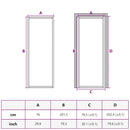 vidaXL fehér ESG üveg és alumínium beltéri ajtó 76 x 201,5 cm