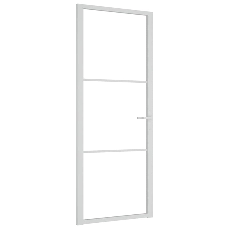 vidaXL fehér ESG üveg és alumínium beltéri ajtó 83 x 201,5 cm