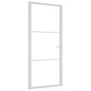 vidaXL fehér ESG üveg és alumínium beltéri ajtó 93 x 201,5 cm