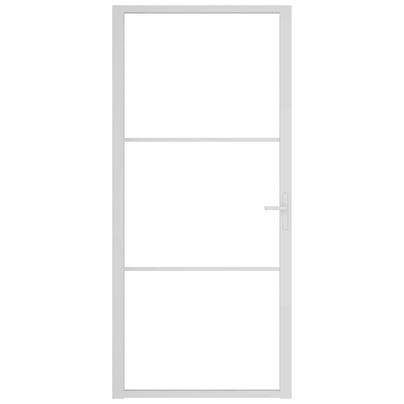 vidaXL fehér ESG üveg és alumínium beltéri ajtó 93 x 201,5 cm