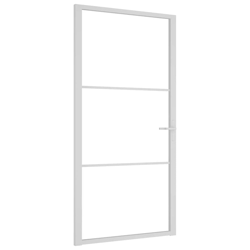 vidaXL fehér ESG üveg és alumínium beltéri ajtó 102,5 x 201,5 cm