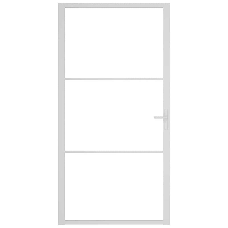 vidaXL fehér ESG üveg és alumínium beltéri ajtó 102,5 x 201,5 cm