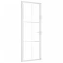 vidaXL fehér ESG üveg és alumínium beltéri ajtó 76 x 201,5 cm