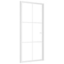 vidaXL fehér ESG üveg és alumínium beltéri ajtó 93 x 201,5 cm